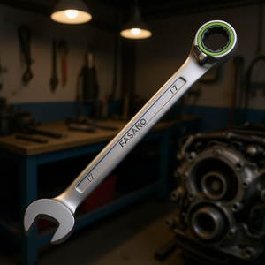 Llave Combinada Fasano de 17 mm con Cabezal de Trinquete Métrico, Herramienta de Reparación Automotriz - Product Image 3