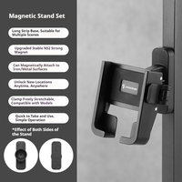 Support de téléphone universel à aimant puissant rotatif à 360° en alliage d'aluminium avec base en nylon à 6 aimants pour équipement de gym, voiturette de golf et vélo de route