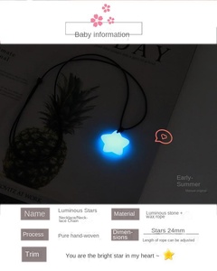 Lunar Glow étoile à cinq branches Fluorescent hommes et femmes collier pierre lumineuse étoile chanceuse pendentif étudiant meilleur <span class=keywords><strong>ami</strong></span> cadeau - Product Image 5