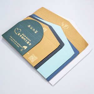 Customized Printing Gift Card Wedding Cards and Envelopes for Invitation Card Luxury Gift Invitation Paper Envelope