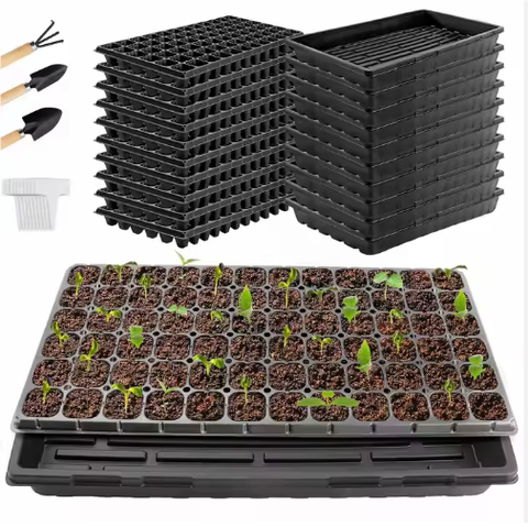 Direct Sale Custom Plastic Planting & Seeding Tray for Gardening & Greenhouse Use