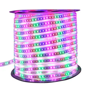 AC220V LED Strip 2835หลากสีกันน้ำ5วัตต์/เมตรดอกพลัมม้าวิ่งไล่ไฟแถบ LED ภูมิทัศน์กลางแจ้งในร่ม