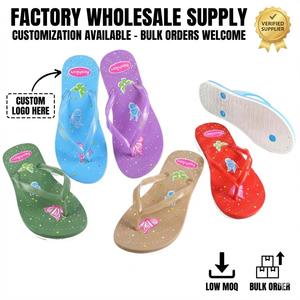 Soft PVC Jelly <b>Sandals</b> <b>Waterproof</b> Transparent Flip Flops Non-Slip Bathroom Shower Slippers Wholesale Custom Design Factory - Product Image 1