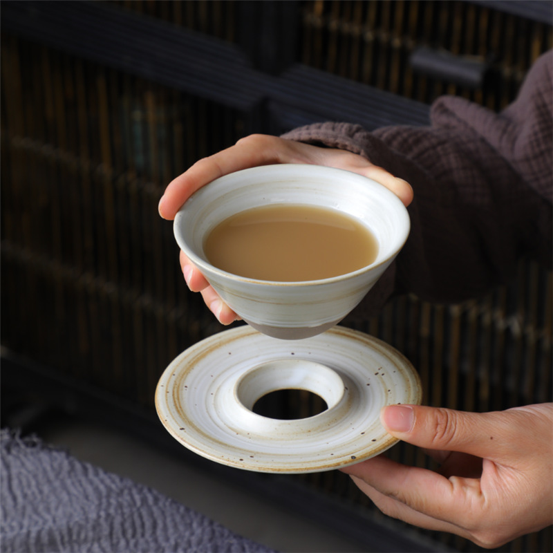 Ufo taza café plato-blanco liso 180ml