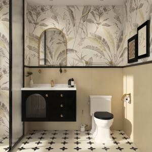 Carrelage Céramique Vitrifié Blanc Lait Antidérapant Effet Marbre Résistant aux Acides Glacé Métallique Moderne <span class=keywords><strong>pour</strong></span> Mur de Toilettes <span class=keywords><strong>Papier</strong></span> <span class=keywords><strong>Peint</strong></span> Feuille de Bananier Garantie 5 Ans - Product Image 6