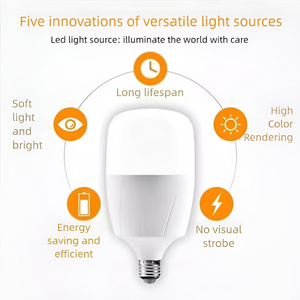 Bán buôn nguyên liệu <span class=keywords><strong>LED</strong></span> Đèn chiếu sáng t bóng đèn với <span class=keywords><strong>E27</strong></span> 5w10w15w20w30w40w50w60w độ sáng cao mới phù hợp cho nhà - Product Image 5