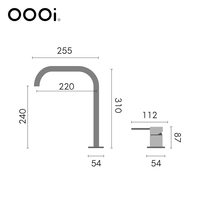 Mélangeurs de robinets d'eau à une poignée en laiton massif noir mat minimaliste robinet de lavabo de salle de bain