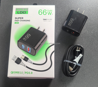 Chargeur de téléphone universel électrique multi-ports USB+PD Type-C PD25W LED, sortie QC3.0 5V/3A pour adaptateur de voyage