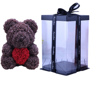 AliExpress-Flor de espuma de 40cm, oso rosa de PE, corazón de 40cm, regalo de San Valentín - Product Image 5