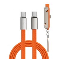 Support de téléphone pliable 2-en-1 Mietubl avec double support et câble de données Type-C à charge rapide PD 240W, couleur bordeaux, pour iPhone 18Duo/18Pro/17Pro