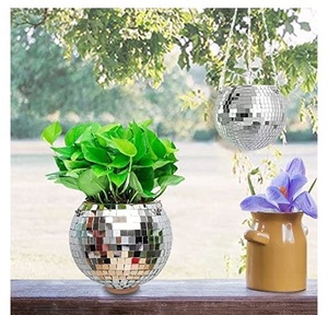 Cintre de plante de <span class=keywords><strong>pot</strong></span> de jardinière de boule de disco suspendu unique pour les plantes d'intérieur extérieures - Product Image 6
