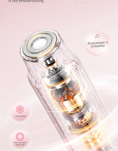 Kit d'épilation 2 en 1 pour femmes, rasoir électrique étanche, épilateur pour poils pubiens, indicé <span class=keywords><strong>par</strong></span> LED, prise USB, lavable - Product Image 5