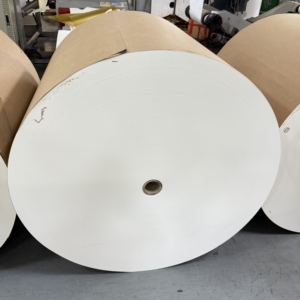 PE Coated Single Side Brown Perforated Core White Edge Craft <b>Paper</b> <b>Roll</b> for <b>Paper</b> Cup Making and Beverage <b>Wrapping</b> - Product Image 2