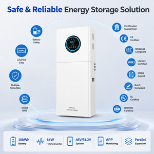 Sistema de Almacenamiento de Energía Solar Residencial ESS de 6kW 10kWh con Híbrido para Proyectos Fotovoltaicos, Suministro Directo de Fábrica en la UE - Product Image 3