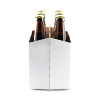 Maßgefertigte 4/6er-Packungen Papier-Karton Bierträger Tragbare Bierdosen-/Flaschenträger
