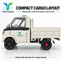 YOTJOULE Camion utilitaire électrique, mini-camion de transport, camionnette, véhicule électrique, camion à benne basculante, avec plateau à bords rabattables pour services sur campus