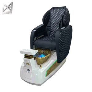 Chaise de pédicure de salon spa Canboth Gold de luxe avec jet magnétique Lampe LED 7 couleurs Baignoire à remous Modèle CB-FP002 - Product Image 1