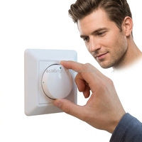 Bouton de commande rotatif à LED avec variateur de luminosité, contrôleur d'éclairage mural réglable pour la maison et le bureau