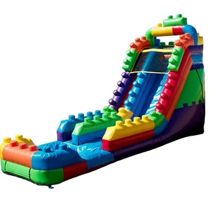 Tobogán acuático comercial personalizado de 15 pies de altura, tobogán de bloques de construcción inflable, tobogán acuático para <span class=keywords><strong>alquiler</strong></span> - Product Image 3