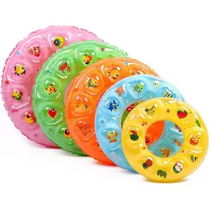 Cincin renang kristal anak-anak, cincin renang tiup PVC warna-warni untuk anak-anak