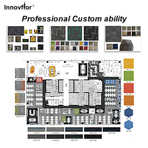 Văn phòng hiện đại tầng thiết kế thương mại chống cháy có thể giặt đệm DIY dễ dàng cài đặt trang trí Nylon tấm ván gạch thảm - Product Image 6