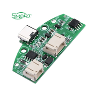 Lampe de bureau LED intelligente à intensité variable en forme de C avec module de commande tactile et chargement USB sur carte PCB