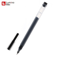 Stylo gel haute capacité 1:4 rapport d'encre pour boule de carbure de tungstène suisse écriture Super lisse 0.5mm pointe d'aiguille en plastique rouge