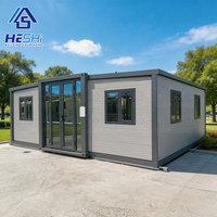 Mejor Precio al por Mayor, Casa Contenedor Prefabricada Expandible de 78 m² y 40 Pies, Casa de Acero Plegable de Lujo con 3 Dormitorios