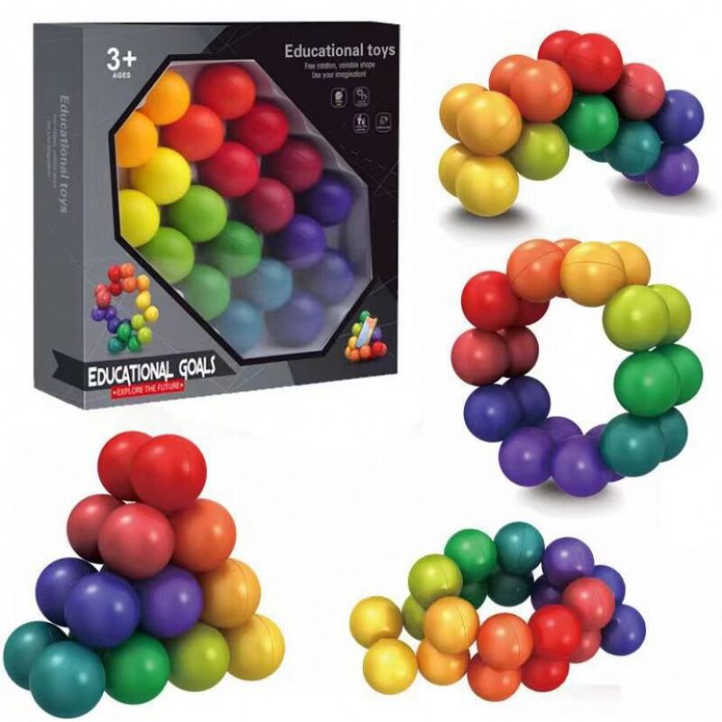 Разноцветная игрушка-головоломка