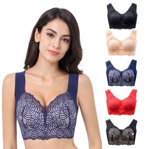 Soutiens-gorge sans armatures, sans bretelles, en dentelle pour femmes, grandes tailles, en tissu résille, bonnets fins, pour usage quotidien - Product Image 2