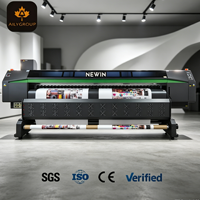 Imprimante jet d'encre éco-solvant NEWIN 3,2 m à 4 têtes, haute vitesse d'impression, pour papier peint numérique et autocollants vinyle grand format