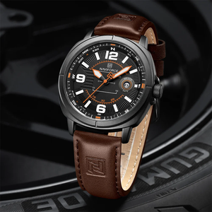 Reloj de Cuarzo NAVIFORCE 8078 para Hombre, Correa de PU de Alta Calidad, Calendario, Fecha Automática, Resistente al Agua, Reloj de Pulsera Masculino - Product Image 2