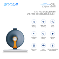 Traceur GPS pour animaux de compagnie ZOOBII C5L 4G avec lumière stroboscopique intégrée, buzzer, mini dispositif de suivi GPS, 420 mAh, étanche, collier pour chien et chat