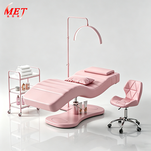 Table de <span class=keywords><strong>massage</strong></span> électrique ergonomique en forme de S pour salon de beauté et <span class=keywords><strong>spa</strong></span>, luxueuse, en acier inoxydable, réglable et pliable - Product Image 1