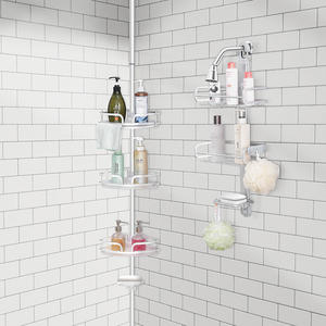 WIREKING Tension Pole Corner <strong>Shower</strong> <strong>Caddy</strong> Aluminum Bathroom Organizer Shelf Storage Rack <strong>Hanging</strong> <strong>Shower</strong> <strong>Caddies</strong> - Product Image 3