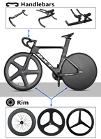 BXT Track Sepeda Serat Karbon Ramping 700C * 28C Aero Membentuk Roda Karbon Ultraringan Sepeda Gigi Tetap Kecepatan Tunggal