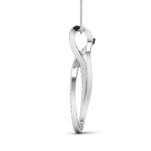 Collier pendentif en argent sterling 925 plaqué or rose avec symbole de l'infini et diamant de laboratoire, cadeau classique pour fiançailles et mariage - Product Image 4