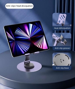 Factory Ready Stock Metal Mobile Phone <strong>Tablet</strong> <strong>Stand</strong> 360 Rotation Portable Folding <strong>Tablet</strong> Phone Holder Portable <strong>Tablet</strong> <strong>Stand</strong> - Product Image 5