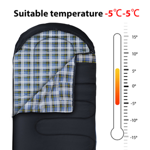 Saco de Dormir Impermeable para Acampar al Aire Libre en Invierno, con Relleno de Algodón Hueco y Forma de Tela de Poliéster, con Bolsa de Compresión - Product Image 2