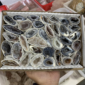 Scatola di geode di agata di cristallo naturale all'ingrosso pezzi di grandi dimensioni grezzi Druzy campione <span class=keywords><strong>chakra</strong></span> guarigione artigianato folk <span class=keywords><strong>pietre</strong></span> per la decorazione - Product Image 5