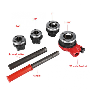 Outil de filetage manuel OEM HT62-3 avec jeu de filières à cliquet, 3 filières pour tubes de 1/2'' à 1'', outils à main pour quincaillerie - Product Image 2