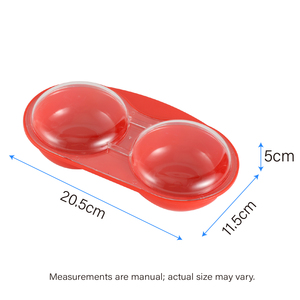 Outil de cuisine créatif pour le petit-déjeuner au <span class=keywords><strong>micro</strong></span>-ondes, double <span class=keywords><strong>tasse</strong></span>, poêle à pochée rouge, outil pour faire bouillir les œufs au <span class=keywords><strong>micro</strong></span>-ondes - Product Image 2