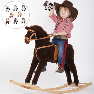 Jouets de simulation de <span class=keywords><strong>poney</strong></span> mignons animaux de dessin animé petits chevaux bruns jouets en peluche doux porte-clés pendentifs - Product Image 4