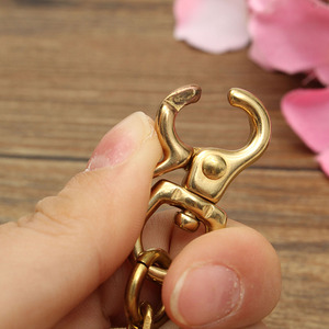 Catena a portafoglio in ottone moda Accessoray per <span class=keywords><strong>uomo</strong></span>, fibbia in ottone puro con catena in ottone e può catena a portafoglio unica personalizzata - Product Image 3