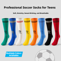 Chaussettes de football pour enfants avec logo personnalisé, chaussettes d'entraînement de football pour jeunes, en coton éponge rembourré, confortables, douces, durables et antidérapantes