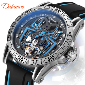 Reloj mecánico Dulunwe 6026D, reloj de pulsera popular a la moda, araña luminosa resistente al agua, reloj de concepto de agujero de gusano para hombre de alta calidad - Product Image 1