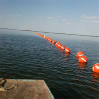 Bouée sphérique flottante en PE de haute qualité 460 mm 5 kg pour amarrage marin et avertissement de plage, moulage rotatif, pièce de piston incluse