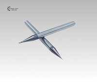 Fraise à micro-embout en carbure de tungstène revêtue d'AlTiSiN, diamètre 0,1 mm-0,5 mm, pour outils de fraisage CNC haute vitesse