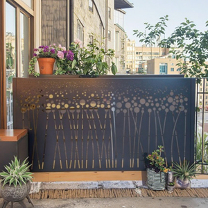 Elegante Rejilla Metálica de Jardín con Corte Láser, Valla Decorativa para Patio, Balcón, Privacidad, Delimitación de Jardín - Product Image 2
