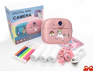 2.4 inç Çift Lensli Sınır Ötesi Çocuklar İçin Anında Baskı Yapan Video Oyunlu Akıllı Çocuk Dijital Kamerası Anında Baskı Kamerası Noel Hediyesi Olarak - Product Image 4